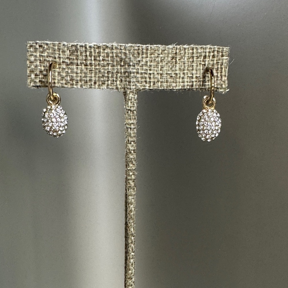 Elegant Gold and Rhinestone Drop Earrings